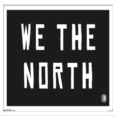 Trends International NBA Toronto Raptors - We The North 16 Wall Poster, 14.725" x 22.375", White Framed Version