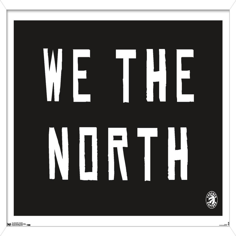 Trends International NBA Toronto Raptors - We The North 16 Wall Poster, 14.725" x 22.375", White Framed Version