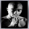 Trends International Tupac - Praying Wall Poster, 14.725" x 22.375", Silver Framed Version view 1