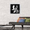 Trends International Tupac - Praying Wall Poster, 14.725" x 22.375", Silver Framed Version view 2