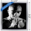 Trends International Tupac - Praying Wall Poster, 14.725" x 22.375", Silver Framed Version view 3