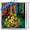 Trends International The Wizarding World: Harry Potter - House Crests Wall Poster, 14.725" x 22.375", Silver Framed Version view 3