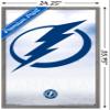 Trends International NHL Tampa Bay Lightning - Logo 17 Wall Poster, 22.375" x 34", Barnwood Framed Version view 3