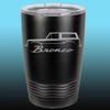 1966-77 Ford Bronco 20oz Stainless Steel Tumbler w/Clear Lid black view 1