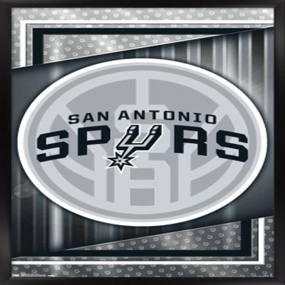 Trends International NBA San Antonio Spurs - Logo 17 Wall Poster, 22.4L x 14.7W, Black Framed Version