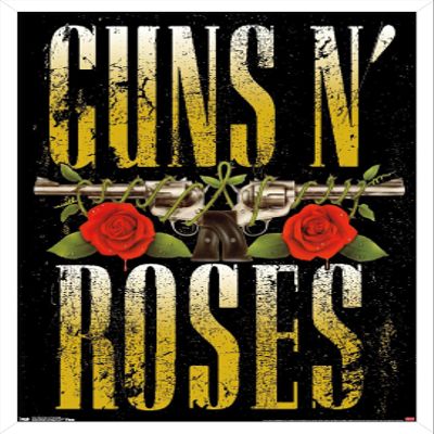 Guns N' Roses - Stacked Logo Wall Poster, 22.4L" x 14.7W", White Framed Version