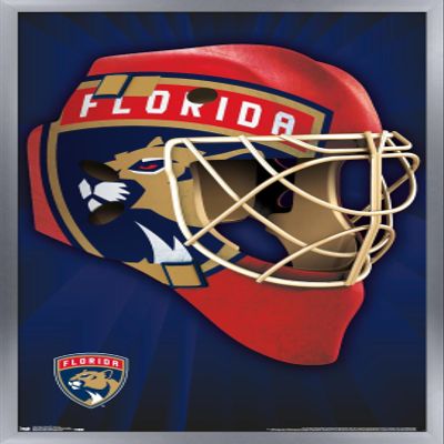 Trends International NHL Florida Panthers Mask 16 Wall Poster, 14.725" x 22.375", Silver Framed Version