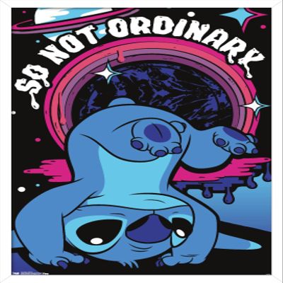 Trends International Disney Lilo and Stitch - Ordinary Wall Poster, 14.725" x 22.375", White Framed Version
