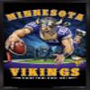 Trends International NFL Minnesota VIkings - End Zone 17 Wall Poster, 14.725" x 22.375", Black Framed Version view 1