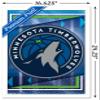 Trends International NBA Minnesota Timberwolves - Logo 17 Wall Poster, 22.4L x 14.7W, White Framed Version view 3