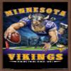 Trends International NFL Minnesota VIkings - End Zone 17 Wall Poster, 14.725" x 22.375", Mahogany Framed Version view 1