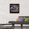 Trends International NFL Minnesota VIkings - End Zone 17 Wall Poster, 14.725" x 22.375", Mahogany Framed Version view 2