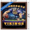 Trends International NFL Minnesota VIkings - End Zone 17 Wall Poster, 14.725" x 22.375", Mahogany Framed Version view 3