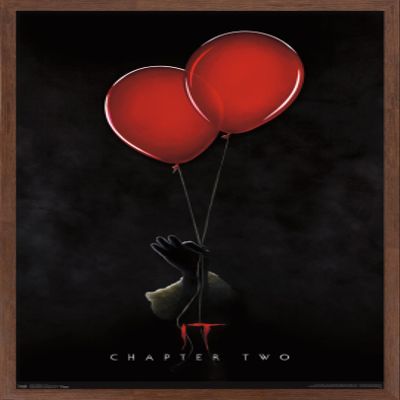 Trends International IT: Chapter 2 - Teaser One Sheet Wall Poster, 14.725" x 22.375", Mahogany Framed Version