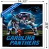 Trends International NFL Carolina Panthers - 3 Point Stance 19 Wall Poster, 22.375" x 34", White Framed Version view 3