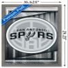 Trends International NBA San Antonio Spurs - Logo 17 Wall Poster, 22.4L x 14.7W, Barnwood Framed Version view 3
