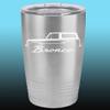 1966-77 Ford Bronco 20oz Stainless Steel Tumbler w/Clear Lid stainless view 1