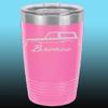 1966-77 Ford Bronco 20oz Stainless Steel Tumbler w/Clear Lid pink view 1