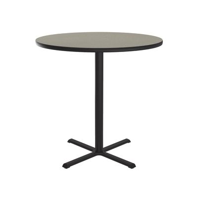 Correll 48" Round, 42" High Standing, Barstool Height Caf & Break Room Bistro Table, Savannah Sand HP Laminate Top, Cast Iron Base (BXB48R-54)