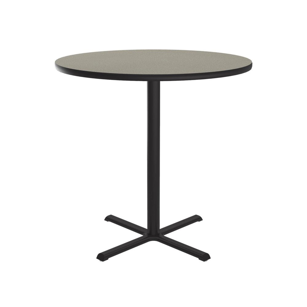 Correll 48" Round, 42" High Standing, Barstool Height Caf & Break Room Bistro Table, Savannah Sand HP Laminate Top, Cast Iron Base (BXB48R-54)