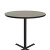 Correll 48" Round, 42" High Standing, Barstool Height Caf & Break Room Bistro Table, Savannah Sand HP Laminate Top, Cast Iron Base (BXB48R-54) view 4