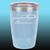 1966-77 Ford Bronco 20oz Stainless Steel Tumbler w/Clear Lid ltblue view 1