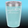 1966-77 Ford Bronco 20oz Stainless Steel Tumbler w/Clear Lid seafoam view 1
