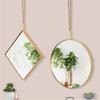 28x28cm Square Hanging Wall Mirror Decorative Mirror,Living Room Bathroom Hallway Metal Framed Wall Mounted Mirror view 4