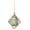 28x28cm Square Hanging Wall Mirror Decorative Mirror,Living Room Bathroom Hallway Metal Framed Wall Mounted Mirror view 1