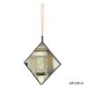 28x28cm Square Hanging Wall Mirror Decorative Mirror,Living Room Bathroom Hallway Metal Framed Wall Mounted Mirror view 4