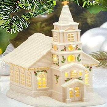 Lenox Original Holiday Christmas Village LED Church Lights Up New in box 7.75"