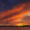 Posterazzi PDDCN11BJY0081LARGE Canada, Saskatchewan, Prince Albert National Park. Storm on Waskesiu Lake at Sunset Photo Print, 24 x 36, Multi view 1