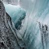 Posterazzi PDDEU14MWI0038LARGE Iceland, Abstract ash and Blue ice Formation on The Solheimajokull Glacier Photo Print, 36 x 24, Multi view 1