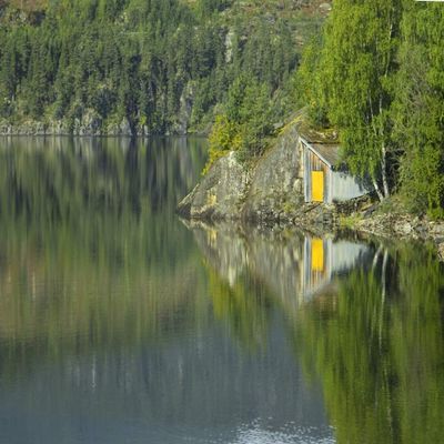 Posterazzi PDDEU21MOS0002LARGE Enroute to Bergen, Norway Photo Print, 24 x 36, Multi