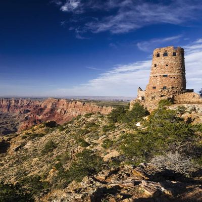 Posterazzi PDDUS03RBS0149LARGE The Desert View Watchtower, Grand Canyon National Park, Arizona, USA Photo Print, 24 x 36, Multi