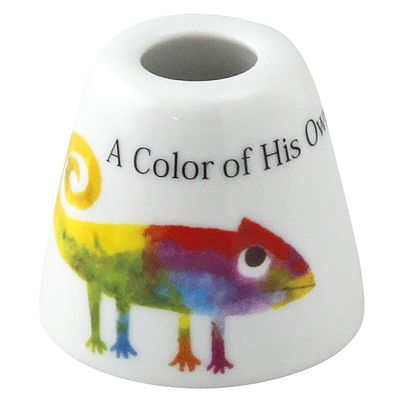 Aito 278402 Leo Lionni Toothbrush Stand, Pen Holder, Approx. 2.0 x 1.6 inches (5 x 4 cm), Chameleon, Mino Ware Made in Japan, Multi Stand
