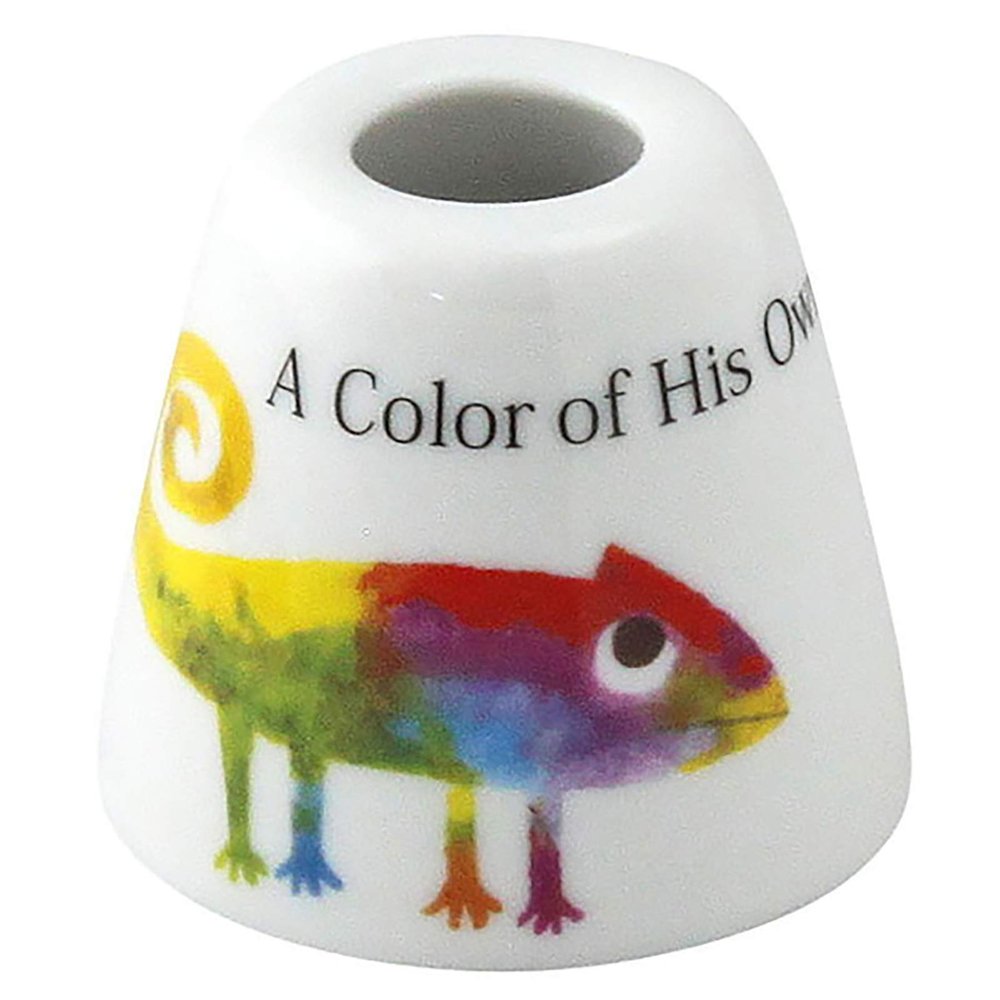 Aito 278402 Leo Lionni Toothbrush Stand, Pen Holder, Approx. 2.0 x 1.6 inches (5 x 4 cm), Chameleon, Mino Ware Made in Japan, Multi Stand