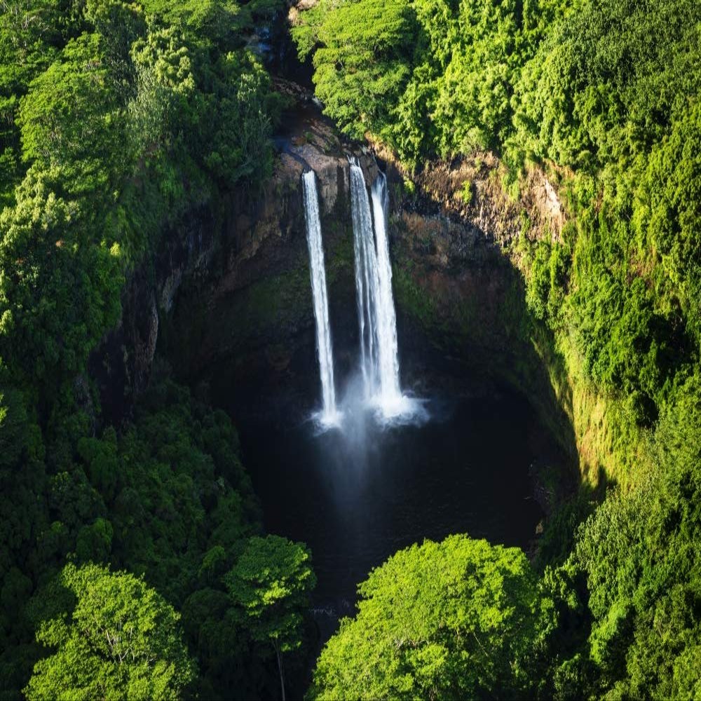 Posterazzi PDDUS12RBS0537LARGE Falls, Wailua River State Park, Kauai, Hawaii, USA Photo Print, 24 x 36, Multi