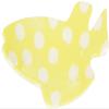 Aito 278217 Leo Lionni Swimmy Bean Plate, Approx. 3.1 x 1.6 inches (8 x 4 cm), Yellow Dots, Setoyaki, Made in Japan view 1