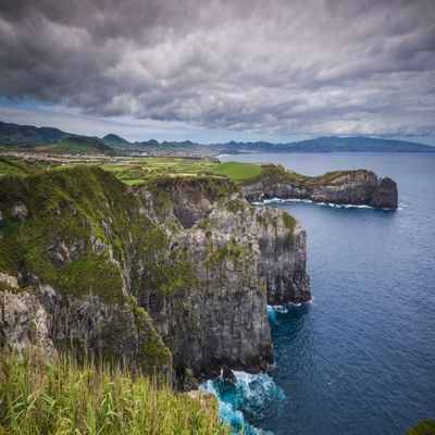 Posterazzi PDDEU23WBI1232LARGE Portugal, Azores, Sao Miguel Island, Ponta de Cintrao, Coastal View Photo Print, 24 x 36, Multi