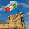 Posterazzi PDDSA13WPE0281 Mexican Flag and Statues, Zocalo, City, Mexico Photo Print, 18 x 24, Multi view 1