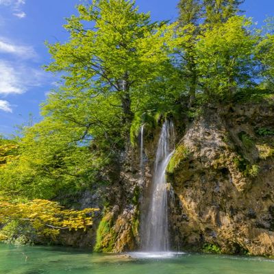 Posterazzi PDDEU32BJY0052LARGE Croatia. Waterfalls in Plitvice National Park Photo Print, 24 x 36, Multi