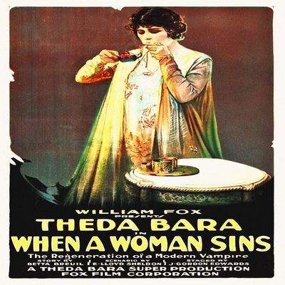 Posterazzi PDX482713LARGE Theda Bara, When A Woman Sins Poster Photo Print, 24 x 36, Multi
