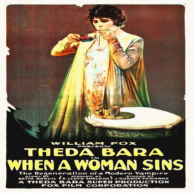 Posterazzi PDX482713LARGE Theda Bara, When A Woman Sins Poster Photo Print, 24 x 36, Multi