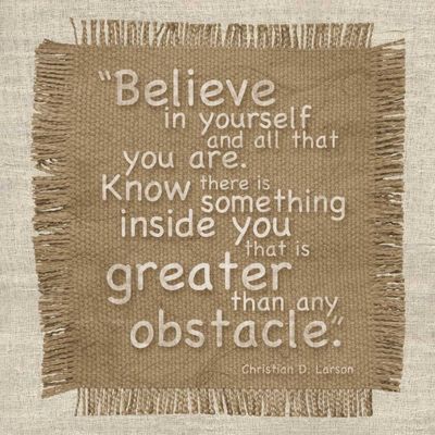 Posterazzi PDXGLSQ038ALARGE Burlap Believe Photo Print, 24 x 24, Multi
