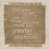 Posterazzi PDXGLSQ038ALARGE Burlap Believe Photo Print, 24 x 24, Multi view 1