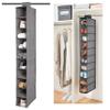10 Shelf Hanging Shoe Organizer, Shoe Holder for Closet -Breathable Fabric Closet Shoe Organizer Hanging Shoe Storage Hanging Shoes Sorter Shelves Rack for Shoes,Closet and Baby things,1 Pack,Grey view 1