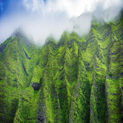 Posterazzi PDDUS12RBS0523LARGE Lush Canyon Walls in Honopu Valley on The Na Pali, Coast Wilderness State Park, Kauai, Hawaii Photo Print, 24 x 36, Multi