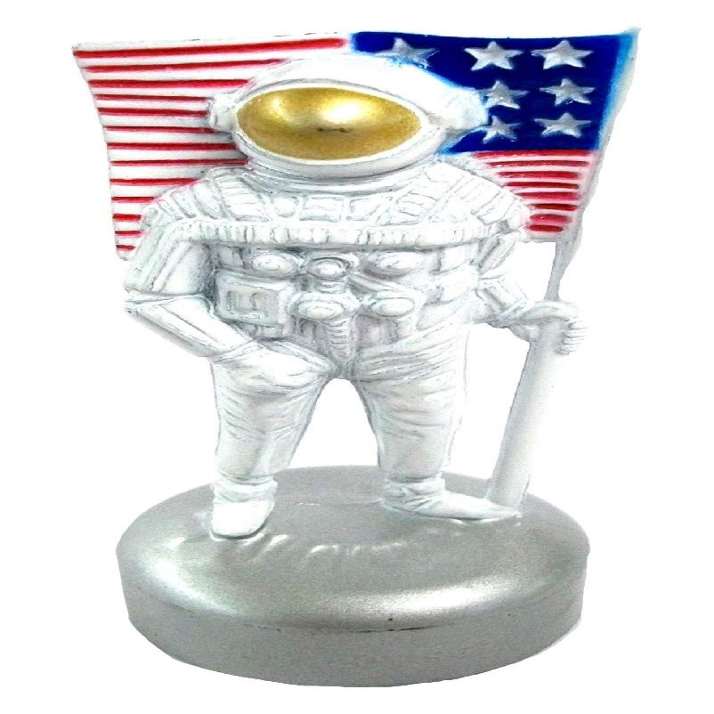 Astronaut with Flag Die Cast Metal Collectible Pencil Sharpener