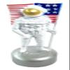 Astronaut with Flag Die Cast Metal Collectible Pencil Sharpener view 1